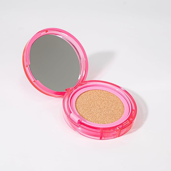 IZEZE Love Me Cushion 0.49 oz, 14g (#21 Light Nude) | Glow Finish, High Coverage, Makeup Cushion for All Skin Types