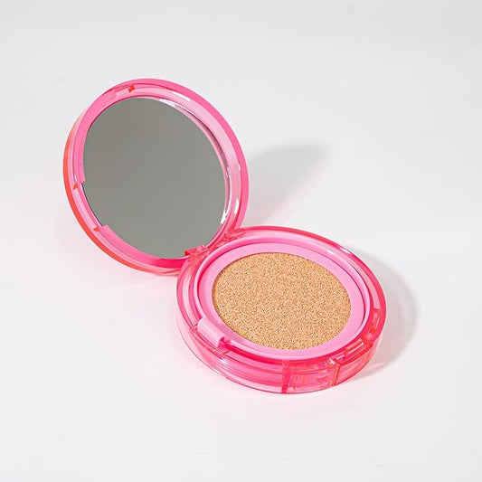 IZEZE Love Me Cushion 0.49 oz, 14g (#21 Light Nude) | Glow Finish, High Coverage, Makeup Cushion for All Skin Types