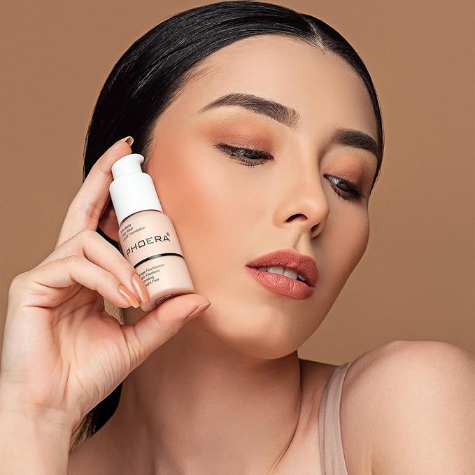 PHOERA Foundation, PHOERA Matte Liquid Foundation,PHOERA Makeup for Women,3 Pcs Cream Contour Stick Makeup Kit, Shades with Highlighter Stick, Blush Stick and Bronzer Contour Stick