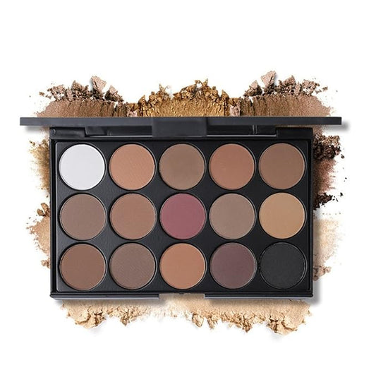 Pro 15 Colors Eyeshadow Makeup Palette Cosemetic Contouring Kit - Ideal for Professional and Daily Use