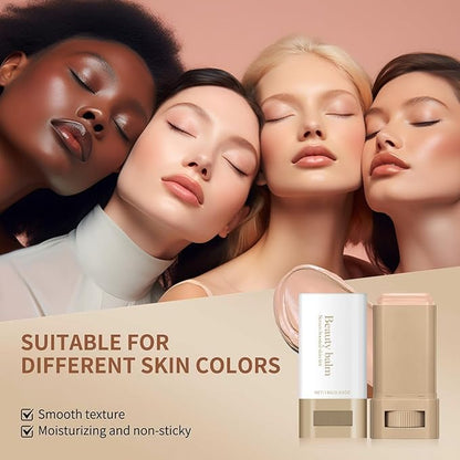 Foundation Stick Beauty Balm Serum Boosted Skin Tint Moisturizing Serum Contour Balm Makeup Suitable for All Skin Tones Create a Natural, Flawless Makeup Skin Tint Stick,02 2pcs