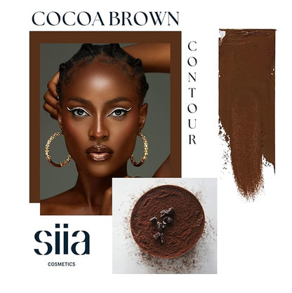 Duo Face Sculpting Contour Bronzer Stick, Dual-Use Applicator for Perfect Sculpt & Blend, Natural Finish, .32 Ounce (Cocoa Brown)