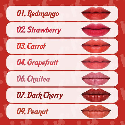 THESAEM Saemmul Mousse Candy Tint #1 Redmango Mousse - High Pigment Matte Finish Long Lasting Lip Stain with Honey Extracts to Hydrate Lips - Weightless & Smudge-Proof, 0.3 fl.oz.