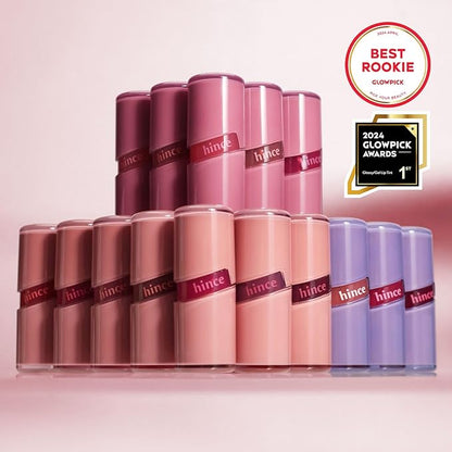 HINCE 2PCS Glossy & Dewy Lip Stain, Pink Pepper & Bite Raw Glow Gel Tint, Non-Sticky & Hydrating, Long-Wearing Vegan Lip Tint, 0.13 fl.oz. (PINK PEPPER, BITE)