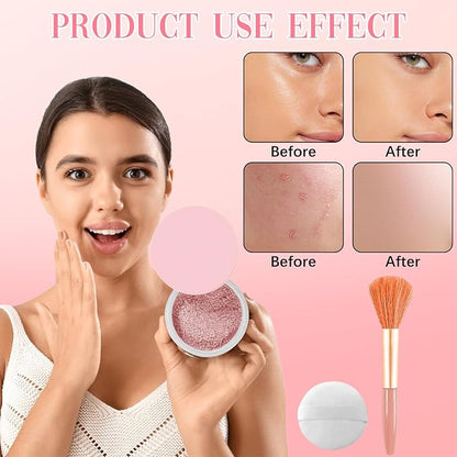 Beauty Blurring Powder, Beauty Pink Setting Powder, Blurring Setting Powder, Beauty Blurring Powder, for All Skin Tones (Pink, A)