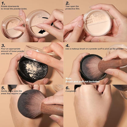 YOUNG VISION Flawless Finish Loose Face Powder - Translucent Setting Powder, Blurs Fine Lines & Imperfections, Lightweight, Long-Lasting, Suitable for All Skin Types, Makeup Essential