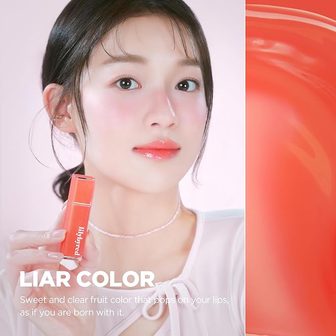 lilybyred Bloody Liar Coating Tint | Korean Glossy Lip Stain, Vivid & Juicy Color, Syrupy Shine, Moisturizing, Long-Lasting & Smudge-Proof, Non-Sticky, Lightweight (05 Talented Peach)