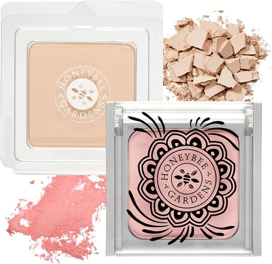 Pressed Powder Foundation + Blush Bundle | Luminous & Breathless | Light to Med Skin Tones
