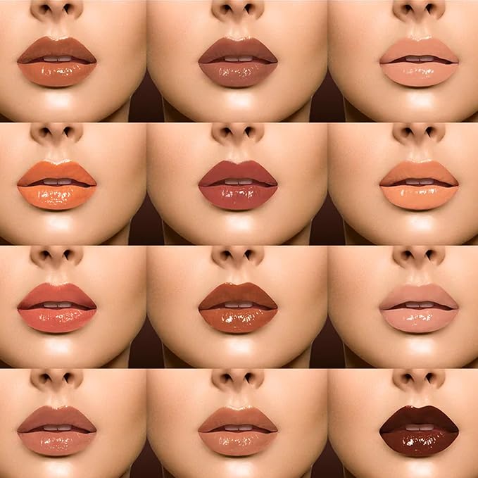 Juvia's Place Coffee Shop Lip Gloss - Coffee Break - Hydrating Butter Lip Gloss for Women, Long-Lasting Shine, Moisturizing Glass-like Finish, Plumping Non-sticky Lip Gloss, Suitable for every vibe