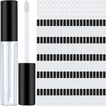 Bokon 200 Pcs 10 ml Lip Gloss Tubes Bulk Empty Plastic Lip Gloss Containers Clear Tubes with Wand and Rubber Inserts Refillable Balm Containers Bottles for Travel DIY Makeup