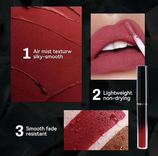 12PCS Lip Gloss Set, Shiny & Matte Lip Glow Oil, Long-Lasting Lip Glaze for Women & Girls, Non-Sticky Lip Makeup Kit with Hydrating Formula, Mother's Day Gift (5 Shiny + 7 Matte)