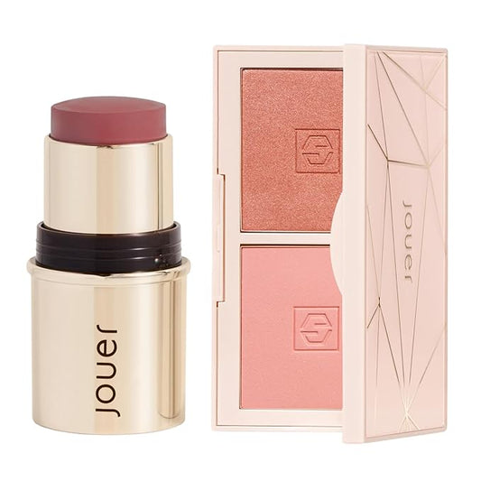 Jouer Bare Rose Blush & Bloom Cheek + Lipstick & Blush Bouquet Duo Bundle