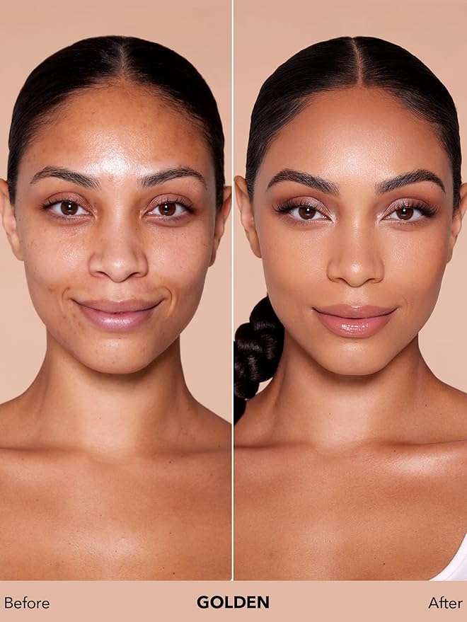 SHEGLAM Skinfinite Hydrating Foundation Flawless Dewy Foundation Hydrating Coverage Invisible Pore Concealer Pore-less Non-Greasy Lightweight Natural Soft Liquid Foundation-Golden