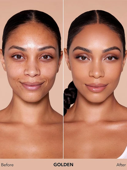 SHEGLAM Skinfinite Hydrating Foundation Flawless Dewy Foundation Hydrating Coverage Invisible Pore Concealer Pore-less Non-Greasy Lightweight Natural Soft Liquid Foundation-Golden