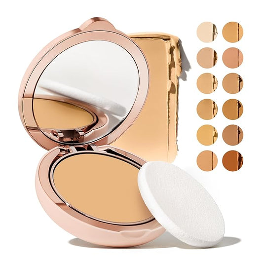 Toty by Sofia Vergara - Ilumina CC Cream 100% Mineral Color Correcting Cream + Ilumina CC Creamy Compact Mineral Broad Spectrum Sunscreen + Angled Complexion & Foundation Blending Brush - 2N