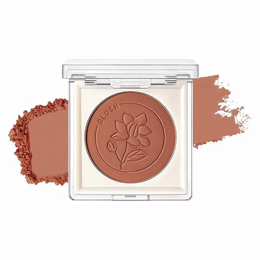 FOCALLURE Powder Palette Blush, Matte Mineral Blush Powder, Bright Shimmer Face Blush Makeup, Contour and Highlight Blush Palette, Highly Pigmented, Long Lasting, Waterproof, Blendable, #502