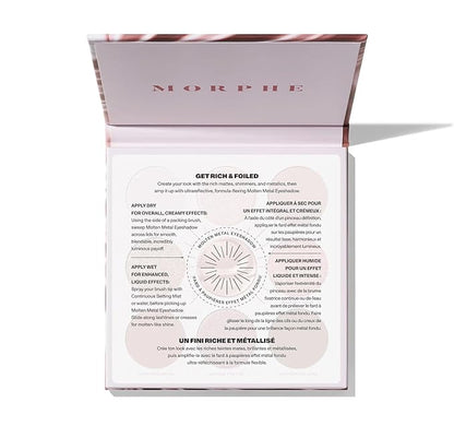 Morphe Rich & Foiled Artistry Palette - Foil-Effect Eyeshadow Palette with Matte, Shimmer & Foil Finishes - Mauve & Pink Eyeshadow with Luminous Payoff - Rose to Fame (0.35 oz)