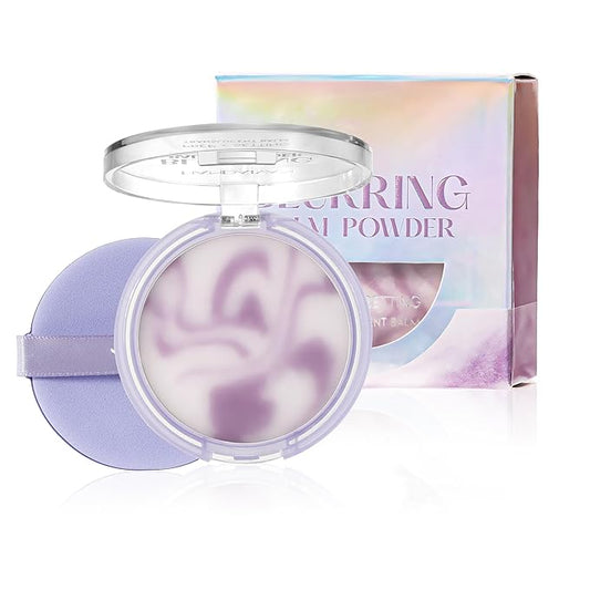 Blurring Balm Powder, Setting Translucent Foundation Primers, Oil Control Concealer Pressed Cream Waterproof Sweatproof Making Long Lasting Makeup Primer (#01 Fancy, 0.16 oz)