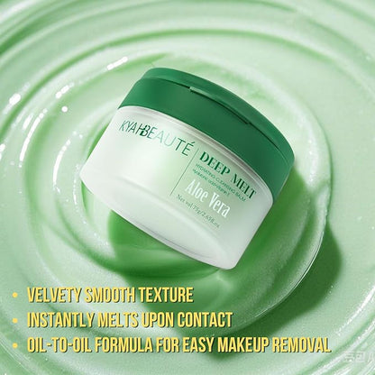 Cleansing Balm, Naturium Makeup Remover Balm for Sensitive Skin, Waterproof Mascara Makeup Remover, Face Eyes Lip Cleanser, Aloe Vera Scented, Coconut Oil, Vitamin E & Hyaluronic Acid, 2.65 Oz