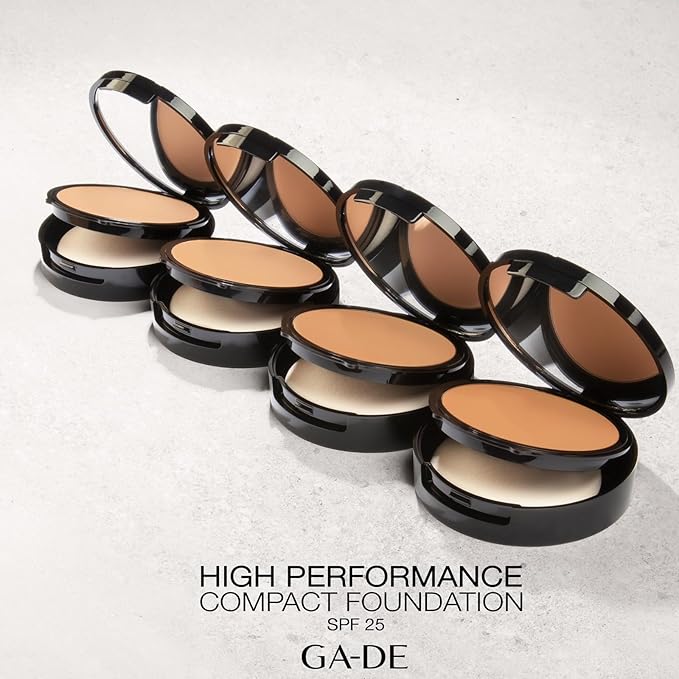 GA-DE High Performance Compact Foundation 2 - SPF, Lightweight, Full Coverage Makeup Powder Foundation - Camouflages Skin Imperfections - 0.4 oz