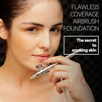 OPHIR 7x Airbrush Makeup Foundation, Air Brush Foundation for Air Brush Makeup, Includes Lvory & Natural White, Light Brown, Medium Tan, Porcelain White & Medium Dark,1oz/Bottle