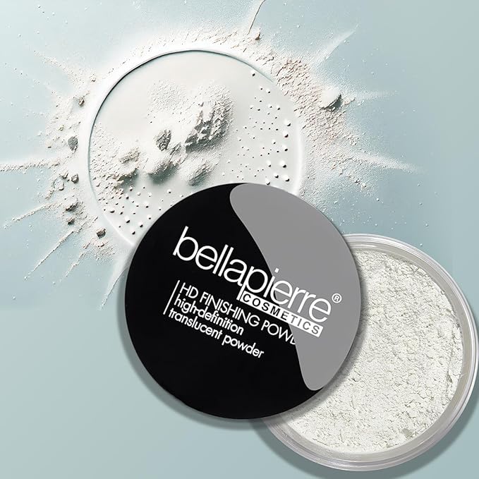 bellapierre HD Finishing Powder | Translucent Setting Powder | Poreless Shine-Free Matte Finish | Lightweight Gentle Formula | Non-Toxic & Paraben Free | Cruelty Free Mineral Makeup