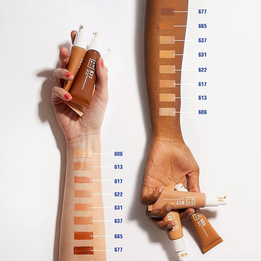 3INA MAKEUP - Vegan - Cruelty Free - The Tinted Moisturizer SPF30 613 - Nude - BB Cream Light to Medium Coverage - Hyaluronic Acid - SPF Face Moisturiser For All Skin Tones