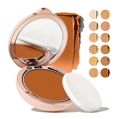 Toty by Sofia Vergara - Ilumina CC Creamy Compact SPF 50+ Rosita Bag Vegan Soft Leather Makeup Bag + Ilumina Brush - CC cream foundation with spf 50 - MAKEUP - 5W Bundle