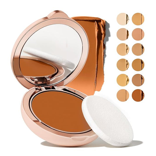 Toty by Sofia Vergara - Ilumina CC Creamy Compact SPF 50+ Mineral Broad Spectrum Sunscreen for Face + Ilumina Brush - CC cream foundation with spf 50 - MAKEUP - 5W1 Bundle