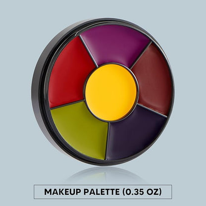 Spooktacular Creations Halloween Makeup Palette 6 Colors, Face Paint Bruise Wheel Stage for Adult Zombie Skeleton Cosplay Costume, SFX Special Effect, Theme Party, 0.35 oz