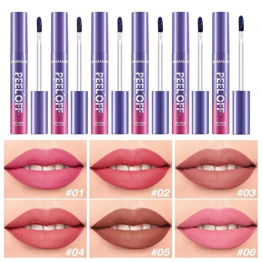 Jolilab Quick Lip Stain Peel Off,Wipe Off,Waterproof,Transfer proof,Highly Pigmented,Ultra Long Lasting Peel Off Lip Makeup With Matte finish for All-day Wear.（#04 Bright Coral）