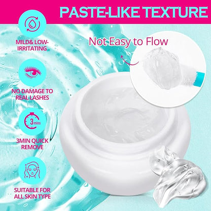 ARISON LASHES Lash Remover For Eyelash Extension Cream Remover Low Irritation Cream Remover for Sensitive Skin Fast Dissolution Professional Eyelash Extensions Salon Use(Unscented)