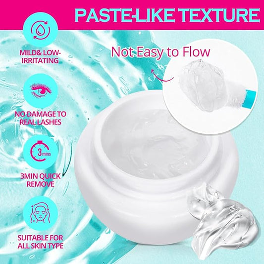 ARISON LASHES Lash Remover For Eyelash Extension Cream Remover Low Irritation Cream Remover for Sensitive Skin Fast Dissolution Professional Eyelash Extensions Salon Use(Unscented)