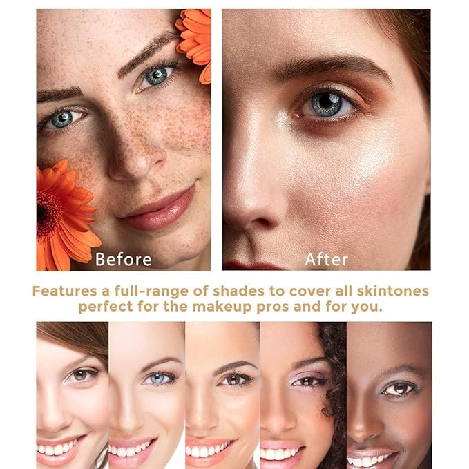 TLM Colour Changing Liquid Foundation Hides Wrinkles & Lines, BB Cream Makeup Base Concealer Cover Moisturizing Fluid for all Skin Tone SPF15, Pack of 1