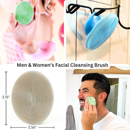 Face Buffer for Washing Face, Reducing Pore Size and Cleansing Skin - Silicone Spa Accessory - Essential Skincare Tool for Teen Girls Blush Pink