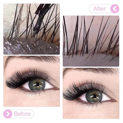 Eyelash Cleanser Concentrate 60ml Ice Cream Professional Lash Shampoo Foaming Cleanser DIY Paraben & Sulfate Free Non-lrritating Wash for Extensions Lashes with Salon Home Care-Makes 6 Bottles