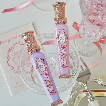 Flower Knows Violet Strawberry Rococo Glowy Lip Gloss,Moisturizing Shimmery Lip Oil,Hydrating Lip Plumper Makeup for Girls&Women,Vegan & Cruelty-Free,0.12 Fl Oz,1 Count(G01 Strawberry Macaron)