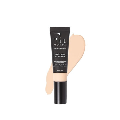 Sweat-Proof Liquid Foundation - Long-Lasting, Buildable, Matte Finish, SPF 15+, Mineral-Infused, Non-Comedogenic, Lightweight, 24-Hour Coverage, Vegan Make Up (Power)