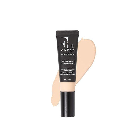 Sweat-Proof Liquid Foundation - Long-Lasting, Buildable, Matte Finish, SPF 15+, Mineral-Infused, Non-Comedogenic, Lightweight, 24-Hour Coverage, Vegan Make Up (Power)