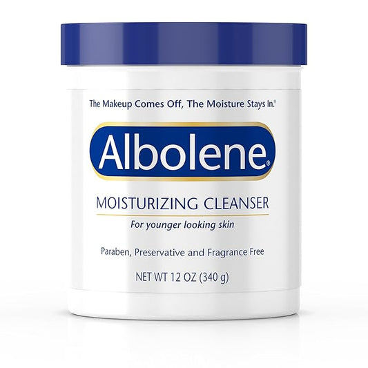 Albolene Face Moisturizer & Makeup Remover – Fragrance-Free Cleansing Balm with Beta-Carotene – Hydrating Facial Cleanser for Soft, Supple Skin, Gently Removes Makeup & Dirt, (12 oz)