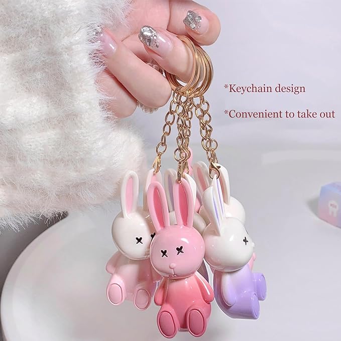 6pcs Bunny Rabbit Lip Gloss Liquid Lipsticks Set,Moisturizing Hydrating Lip Glow Oil Shine Lip Plumping Glass Waterproof Finish Party Gift for Women Girls
