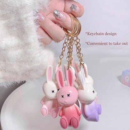 6pcs Bunny Rabbit Lip Gloss Liquid Lipsticks Set,Moisturizing Hydrating Lip Glow Oil Shine Lip Plumping Glass Waterproof Finish Party Gift for Women Girls
