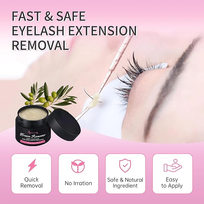 Beauty7 Eyelash Extensions Remover Cream 15g Safe Adhesive Bonder Eyelashes Glue Remover Fast Dissolution Low Irritation Eyelash Extension Supplies