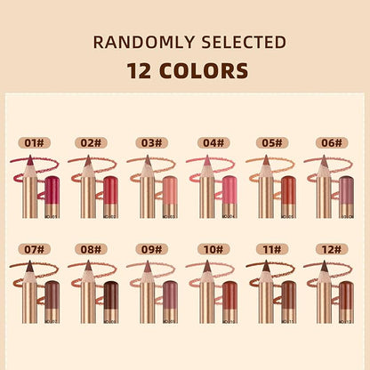 12PCS Long Lasting Lipliner Set High Pigmented, Smudge Proof Lip Makeup Pencil for Daily Use, Silky Smooth Application with 3mm Fine Tip