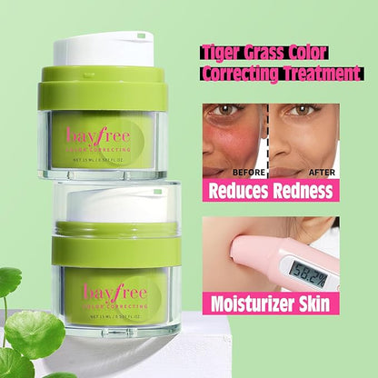 Silk Smoothing Primer Balm, Poreless Primer for Smooth & Flawless Skin, Soft Texture, Matte Finish & Cica Tiger Grass Color Correcting Treatment, Tinted Moisturizer for Face, Reduces Redness