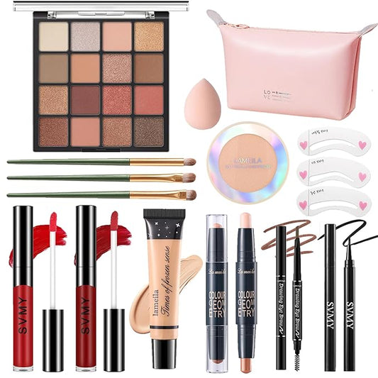 Makeup Set for Women, Makeup Full Kit for Beginners & Professionals, Travel Makeup Set for Teens & Adults, Makeup Gift Set for Girls, Eyeshadow Palette, Lip Gloss, Face & Eye Make up