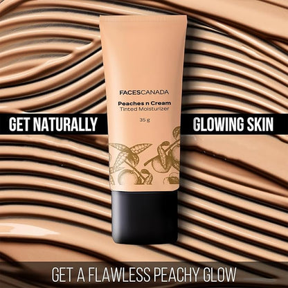 Peaches N Cream Tinted Face Moisturizer | Non Oily Lightweight Gel Formula | Blends Easily | Lightly Tinted Cream for Radiant Glow | 1.23 Oz (35g)