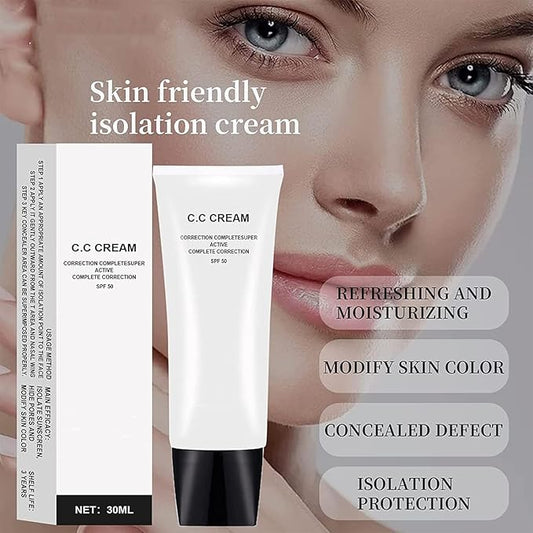 Cc Cream Self Adjusting for Mature Skin,Skin Tone Adjusting CC Cream SPF 50,for Older Women-1.01 oz(1PCS)