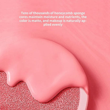 BLUE LOVE Cushion Liquid Blush - Silky Cream Formula for Cheeks, Natural Glow Makeup with Sheer Finish, for Contouring and Highlighting (02# Peach Pink)