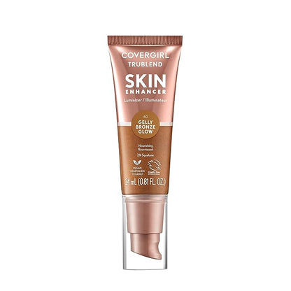 CoverGirl TruBlend Skin Enhancer, Bronze Glow, Luminizer, Healthy-Looking Glow, Flexible Coverage, Clean & Vegan, Water-Based Formula, For All Skin Tones, 0.81oz
